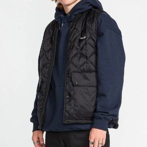 Mens Volcom Bowered Reversible Vest - Black - Medium